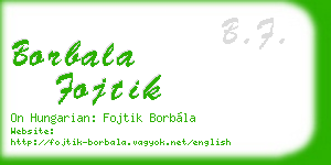 borbala fojtik business card